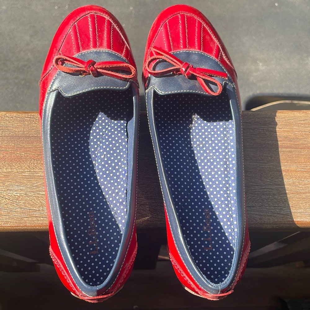 Red LL Bean shoes